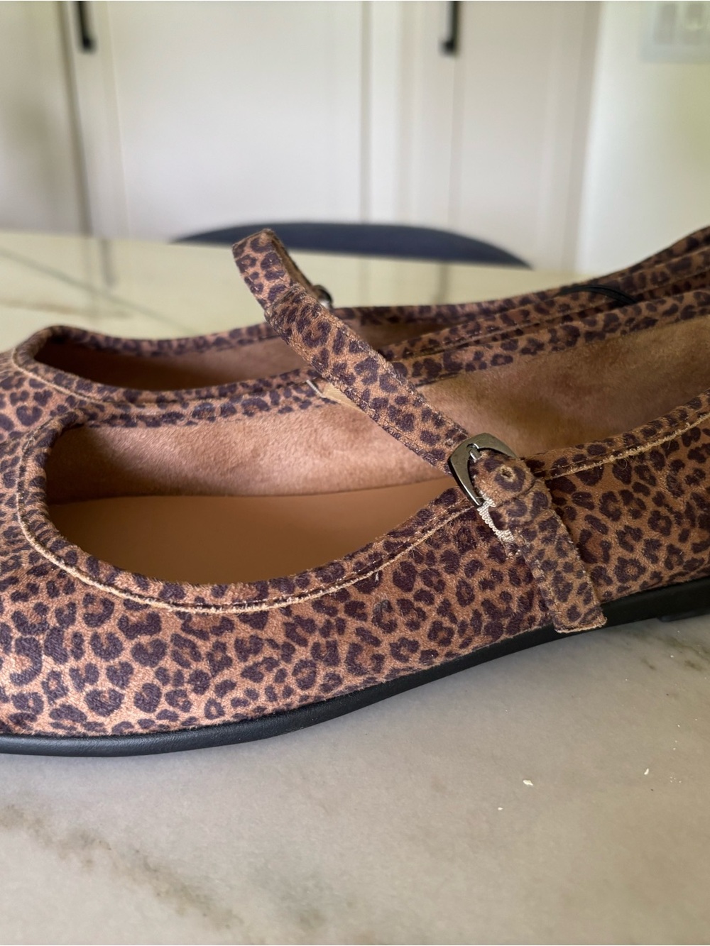 Aerosoles Leopard Print Mary Jane Flats Buckle Strap Size 12 - Picture 2 of 6